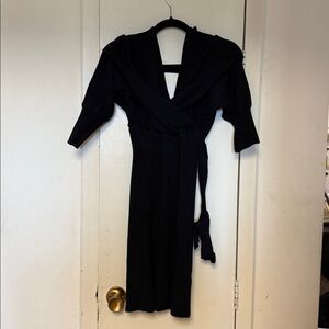 She + Sky Black Wrap Dress